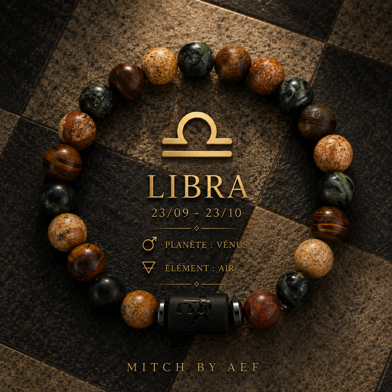 Bracelet Zodiac Pierre Naturelle