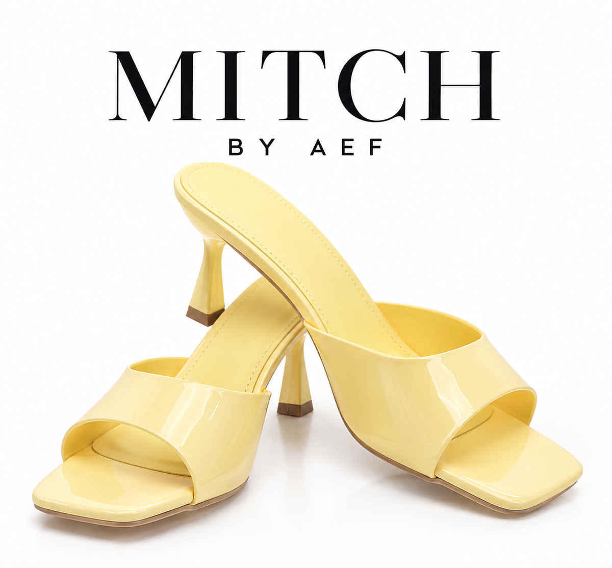 Mules da donna con tacco sottile - Sandali chic con punta quadrata