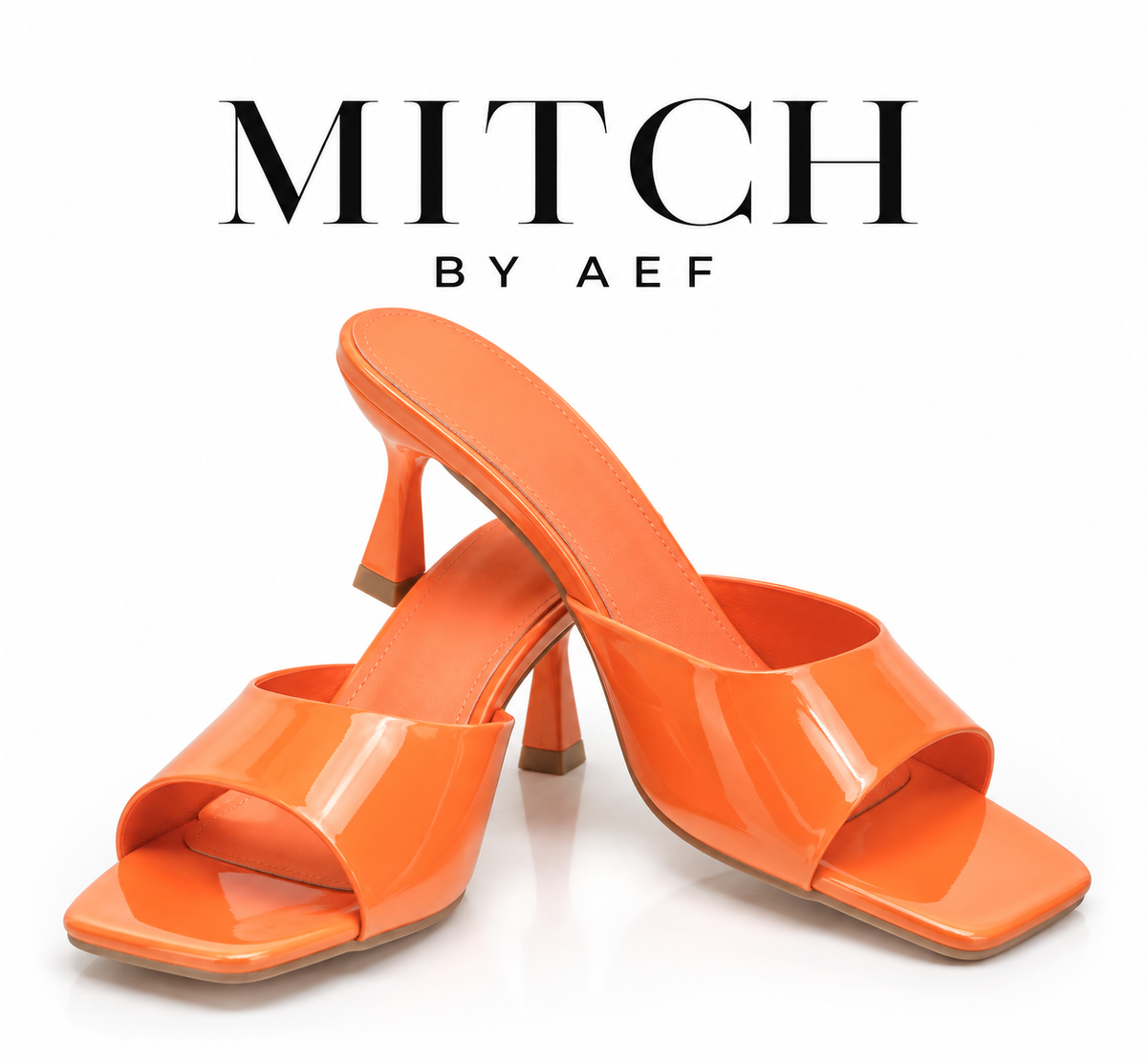 Mules da donna con tacco sottile - Sandali chic con punta quadrata