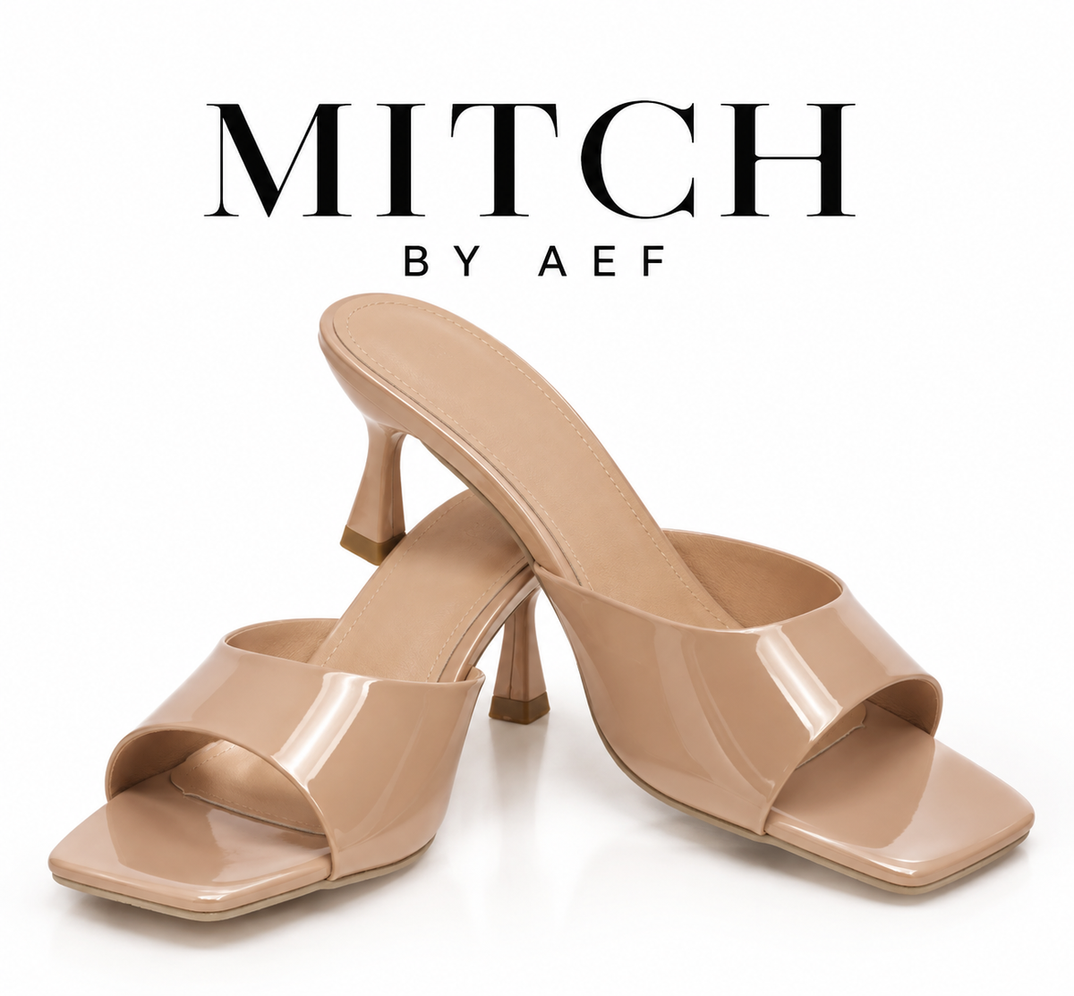 Mules da donna con tacco sottile - Sandali chic con punta quadrata