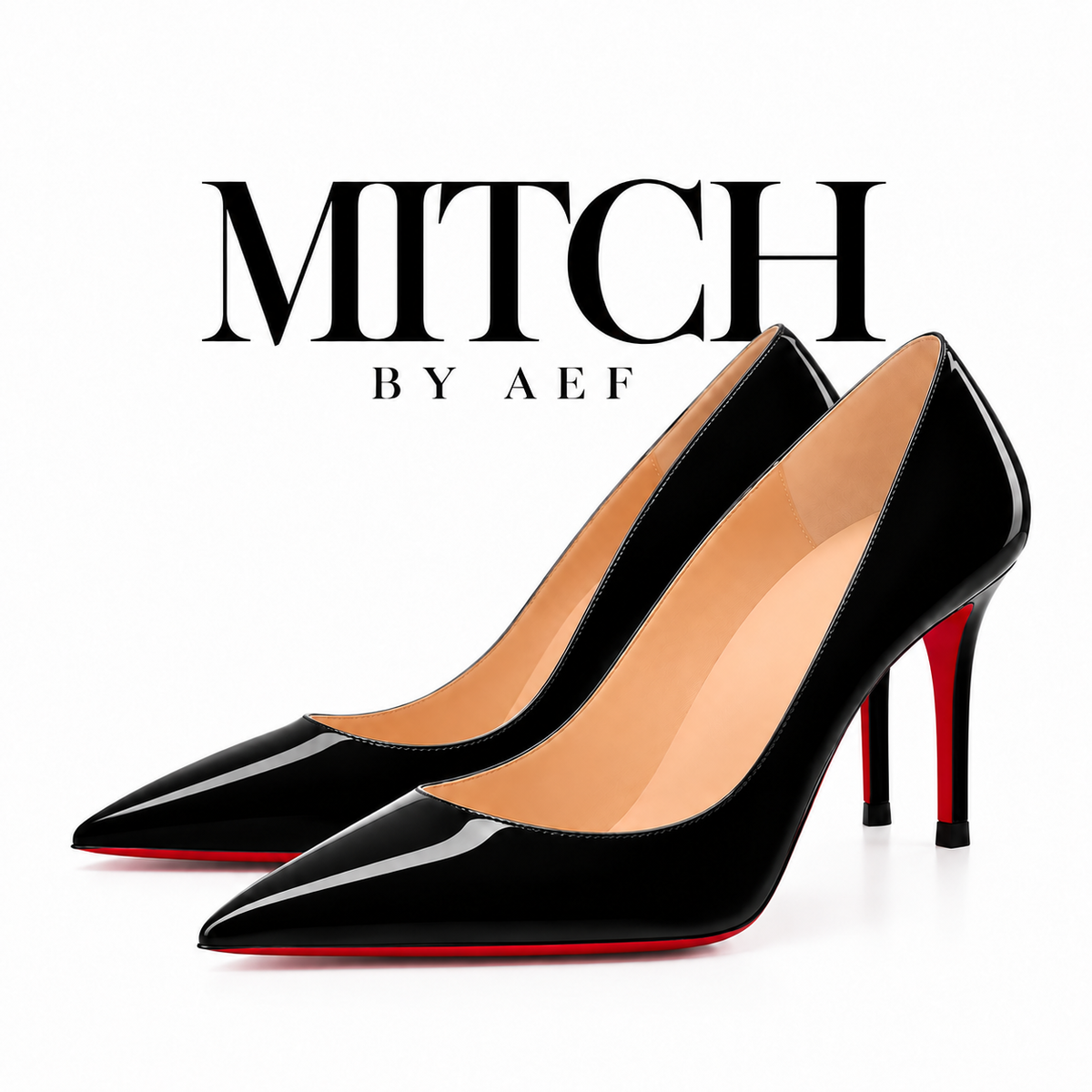 Damenpumps mit spitzer Zehenpartie und roter Sohle - Stilettoabsatz | SCARLETT