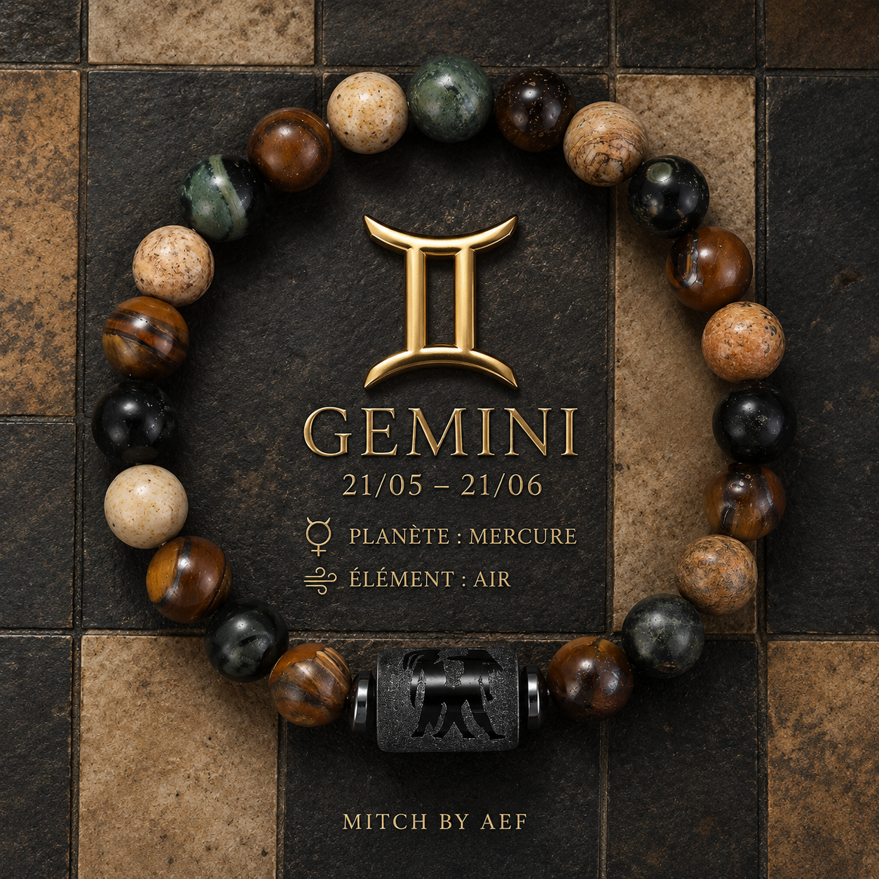 Bracelet Zodiac Pierre Naturelle
