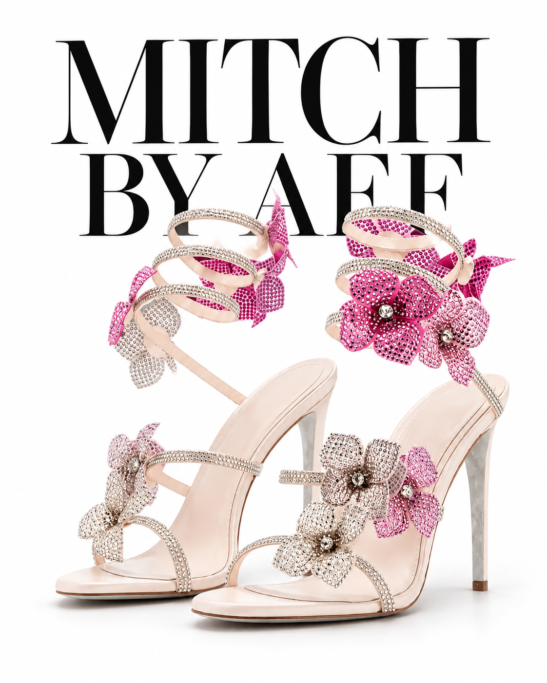 Aphrodite – Damen-Stilettosandalen mit Kristallen | 10 cm