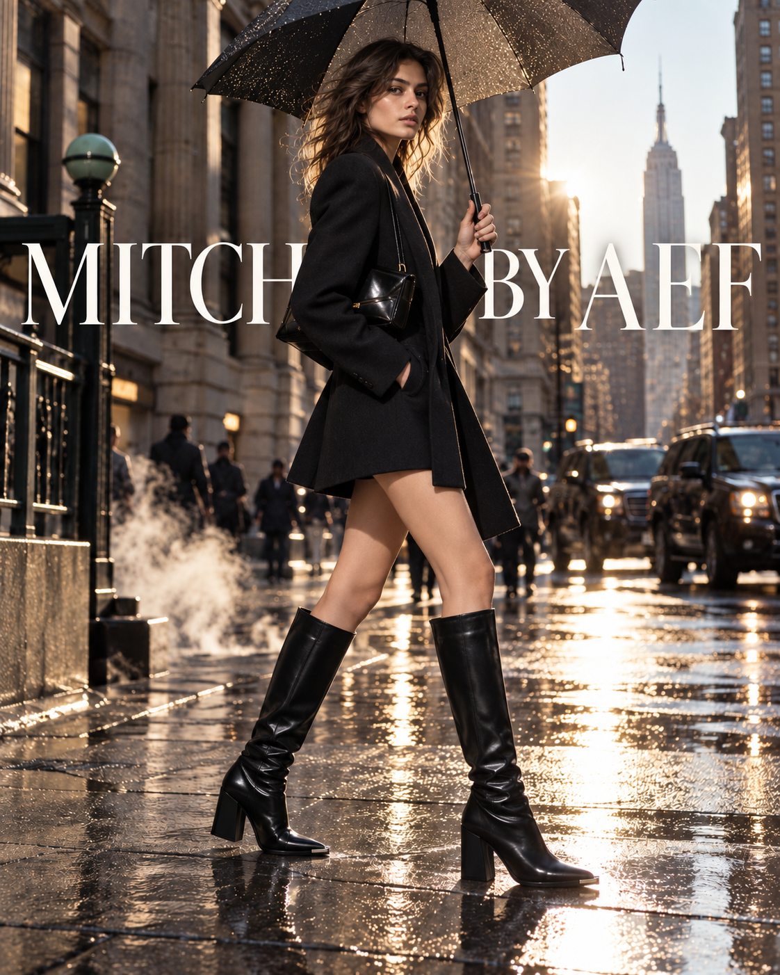 Bottes Femme Hautes, Bout Pointu et Talon Trapézoïdal | VALENTINA