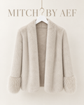 Manteau femme effet fourrure beige mi-long - ALBA