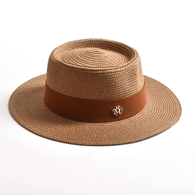Canotier Paille Femme — Ruban & Élégance Estivale
