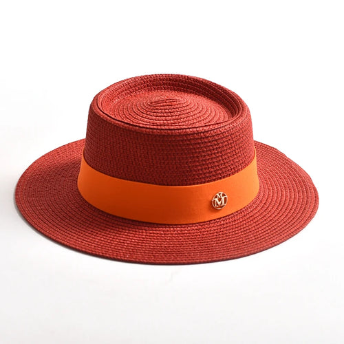 Canotier Paille Femme — Ruban & Élégance Estivale