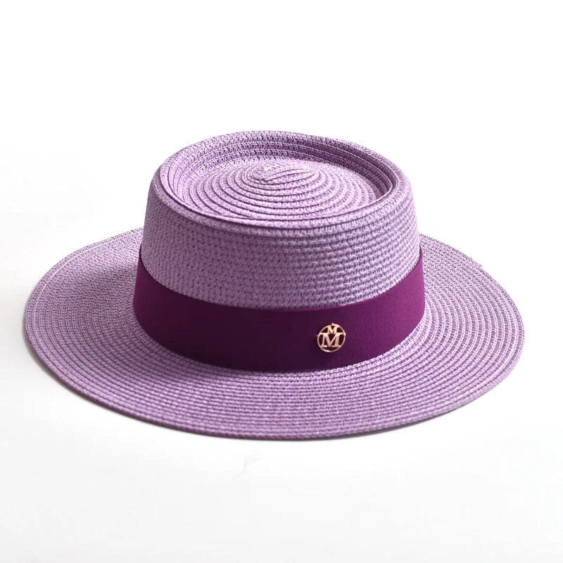 Canotier Paille Femme — Ruban & Élégance Estivale