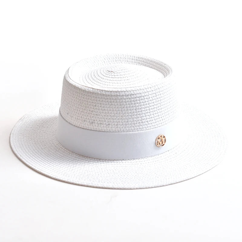 Canotier Paille Femme — Ruban & Élégance Estivale