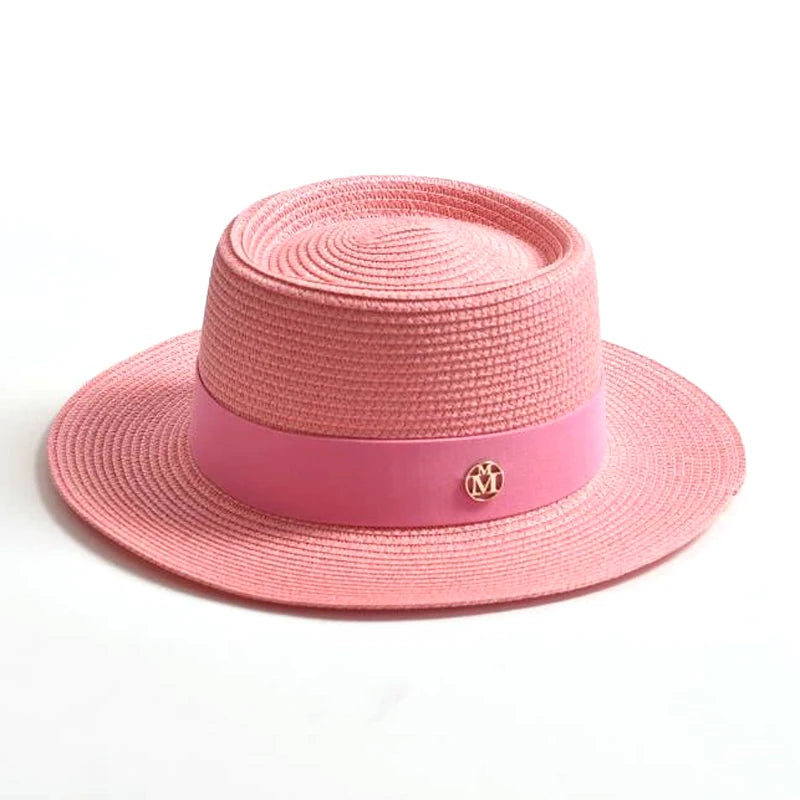 Canotier Paille Femme — Ruban & Élégance Estivale