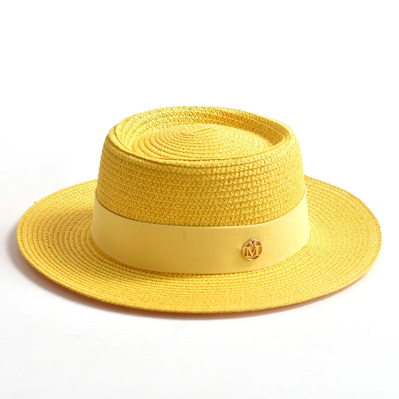 Canotier Paille Femme — Ruban & Élégance Estivale