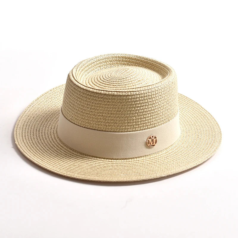 Canotier Paille Femme — Ruban & Élégance Estivale