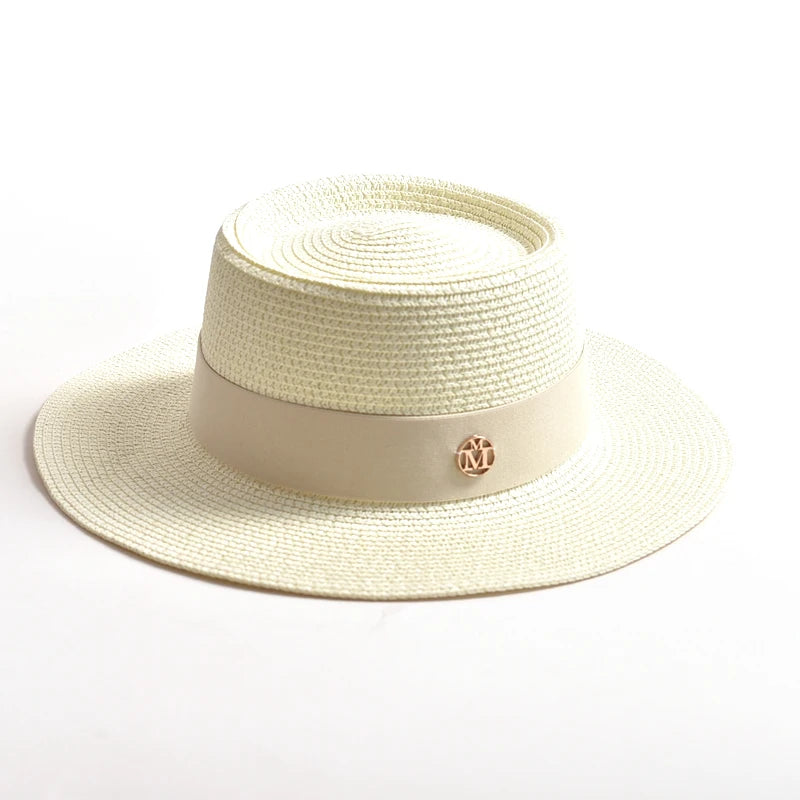 Canotier Paille Femme — Ruban & Élégance Estivale