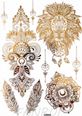 Tatouages Éphémères Dorés Femme - Flash Tattoos Waterproof Plage Été